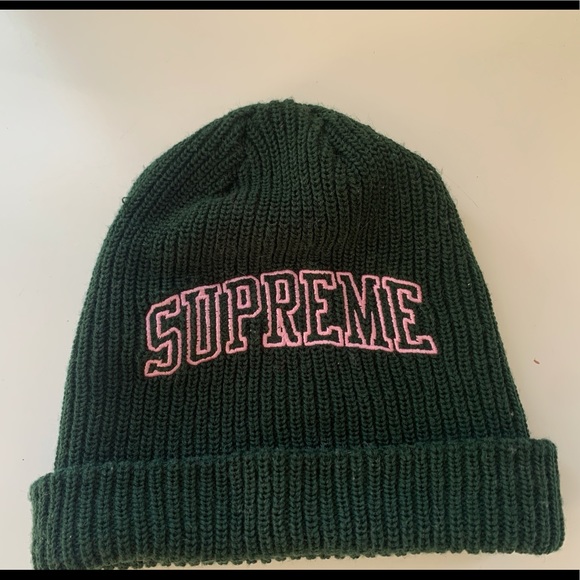 Supreme Other - Authentic Supreme Loose Gauge Arc Green and Pink Beanie